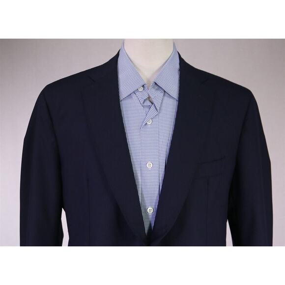 Eleventy Platinum Special Collection Solid Navy Blue Wool Blazer Jacket 42R - Picture 3 of 11